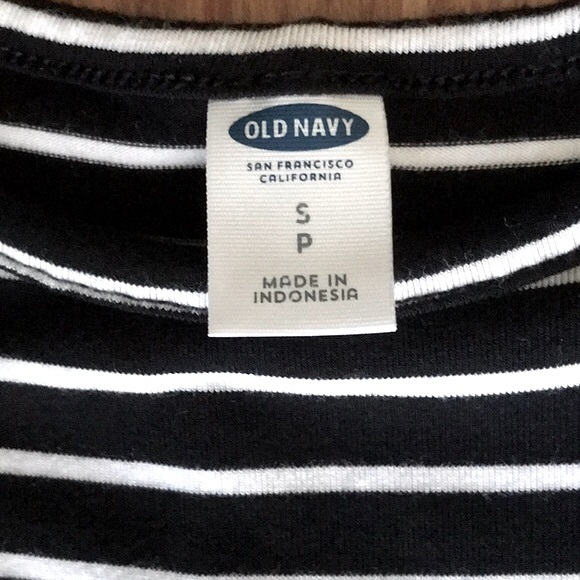 NWOT Old Navy Halter Slub Knit Swing Black and White Striped Dress Size Small - Picture 12 of 14